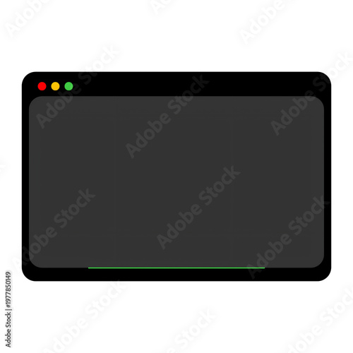 Φωτογραφία Modern Minimal Browser Window Mockup Dark UI Screen Interface Design