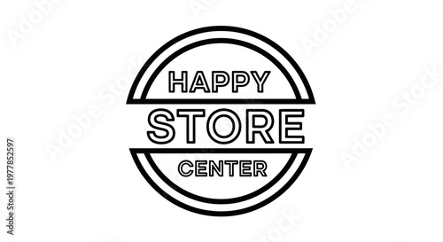 Black Happy Store Center Logo.