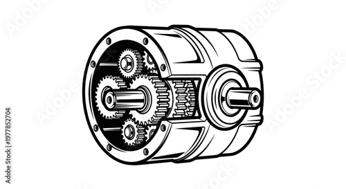 Detailed drawing of electric motor.