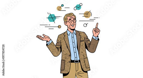 Businessman with creative ideas and solutions.