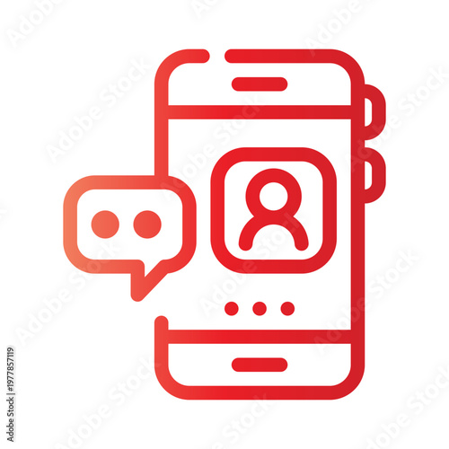 mobile assistant gradient icon