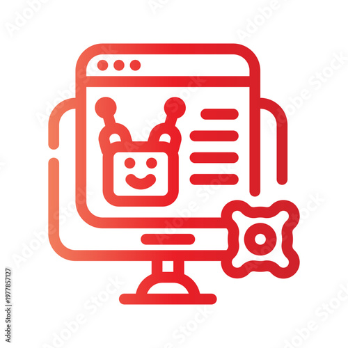 remote maintenance gradient icon