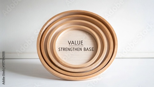 Minimalist Wooden Bowls with Text 