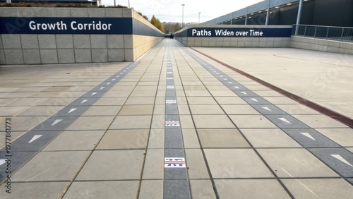Pathway for Growth Corridor and Widening Paths Over Time in Modern Urban Environment