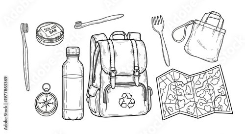 hiking and camping gear