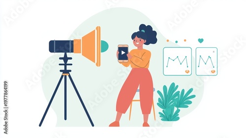 Engaging influencer promotes financial literacy for retirement planning via smartphone video