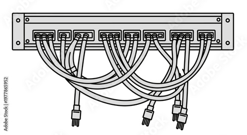 Cables and connectors technology networking.