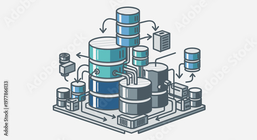 Database servers and storage systems.