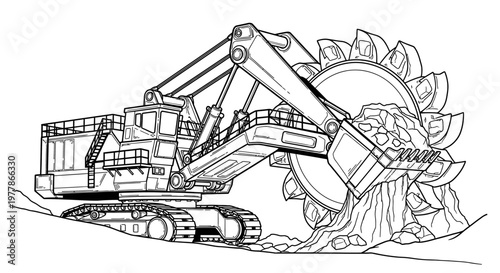 Large Mining Excavator Machine Equipment.