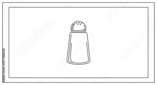 Minimalist Line Art of a Classic Salt Shaker