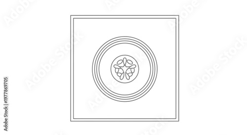 Cucumber Slice Cross Section Line Art Icon