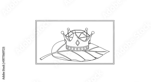 Crown on a Leaf: Royalty, Nature, and Elegance