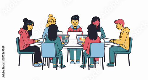 Group of people sitting at table.