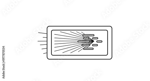 Abstract Speed Lines and Arrow Icon