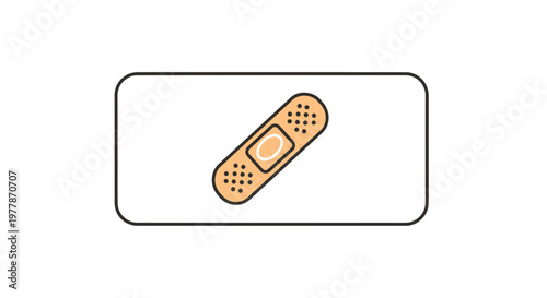 Adhesive Bandage on White Background - First Aid, Wound Care, Medical Concept