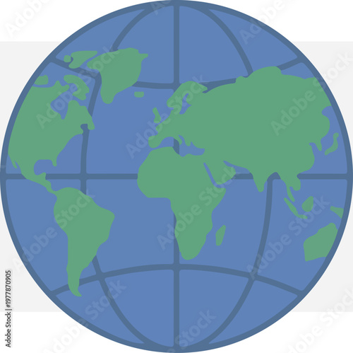 Globe Earth World Map Illustration.