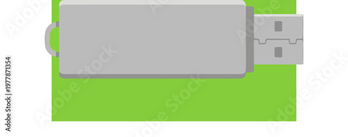 Gray USB Flash Drive Device.