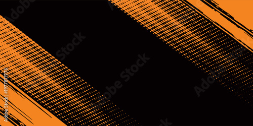 orange black brush Car sticker wrap pattern banner abstract sporty lines black orange color combination grunge brush modern pattern racing motorsport design.vector illustration. eps 10