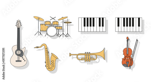 Musical Instruments Orchestra Band Variety 1.