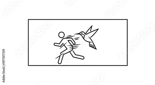 Person Running Away from Aggressive Hummingbird Attack