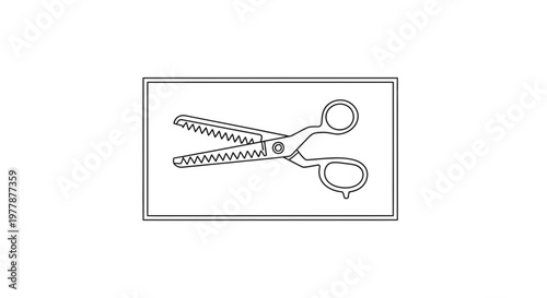 Pinking Shears for Fabric Cutting, Crafting, and Sewing - Professional Tool Icon