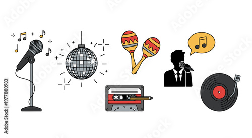 Music symbols and icons collection 1.