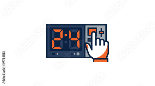 Digital Timer with Hand Pressing Button