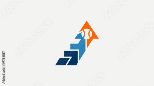 Free Download Abstract Tennis Logo with Arrow and Ball - GFXLoad