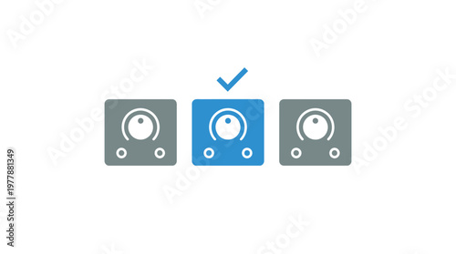 Selected Audio Control Knob with a Checkmark