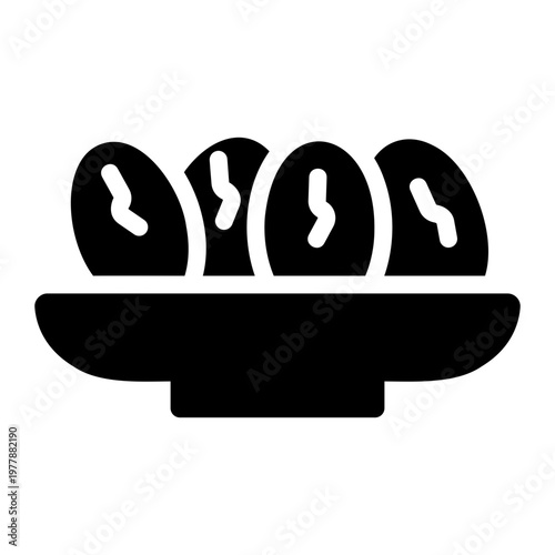 Dates plate Solid icon