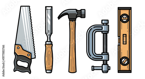 Hand tools for construction and repair.