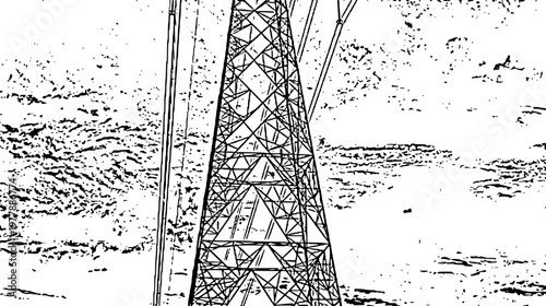 abstract tower power line 