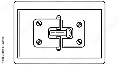 Vintage Metal Latch, Secure Closure, Industrial Hardware, Retro Design
