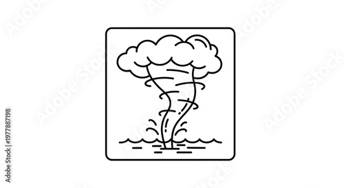 Tornado Icon, Hurricane Symbol, Cyclone Weather Storm, Twister Vector Art