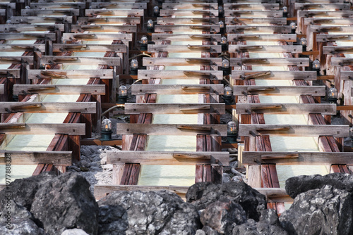 草津温泉：湯畑（日本群馬県吾妻郡草津町）
Kusatsu Onsen : Yubatake (Kusatsu Town, Agatsuma District, Gunma Prefecture, Japan)
