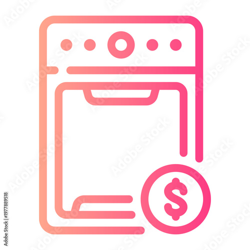 dishwasher gradient icon