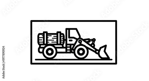 Logging Loader Truck with Stacked Logs Icon