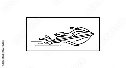 Jet Skiing, Water Sports, Summer Fun, Outdoor Activity, Vector Illustration