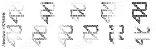 Framer Halftone Icon Collection – Framer Dotted Circles Halftones Geometric Dots Gradient – Dot Spray Gradient Vector Set – Framer Illustration Halftone Gradient