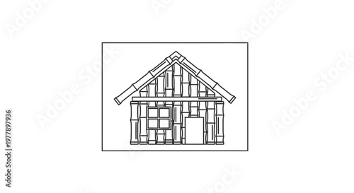 Rustic Bamboo Hut Architecture: Simple Dwelling Design