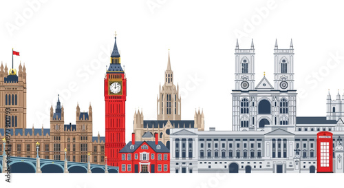 London City Skyline Landmarks.