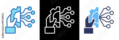 Digital Transformation triplestyle icon