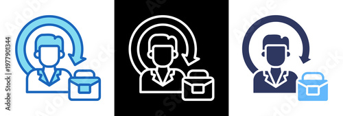 Career Transformation triplestyle icon