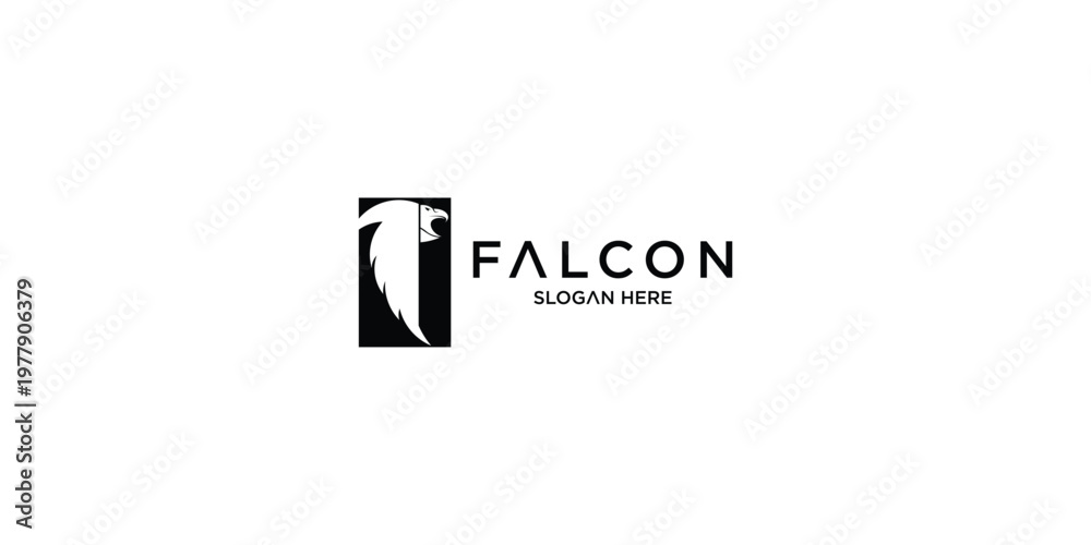 Obraz premium Creative Falcon logo design vector illustration
