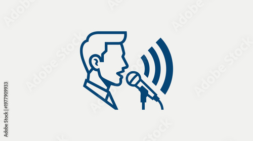 Public Speaking and Communication Icon