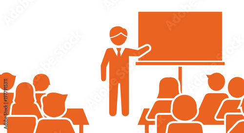 Businessman giving a presentation.