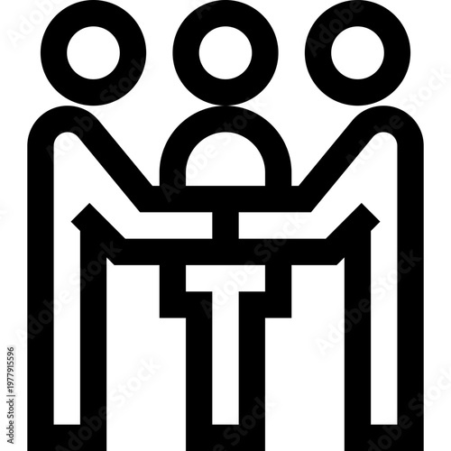 Modern business and office line icon set featuring teamwork, meeting, communication, analytics, marketing, presentation, and corporate workflow concepts. Clean outline vector icons with minimal style,