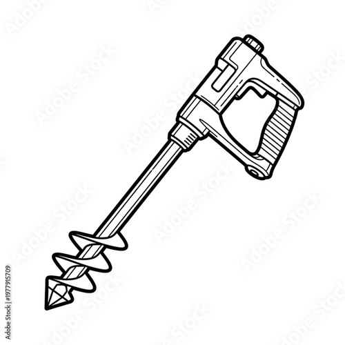 Electric Auger Drill Machine Tool.