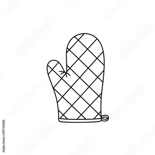 Oven glove for heat protection.