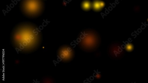  Golden Twinkling Star Particles Falling on Black Background